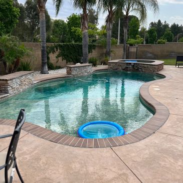 Newly replastered pool and spa