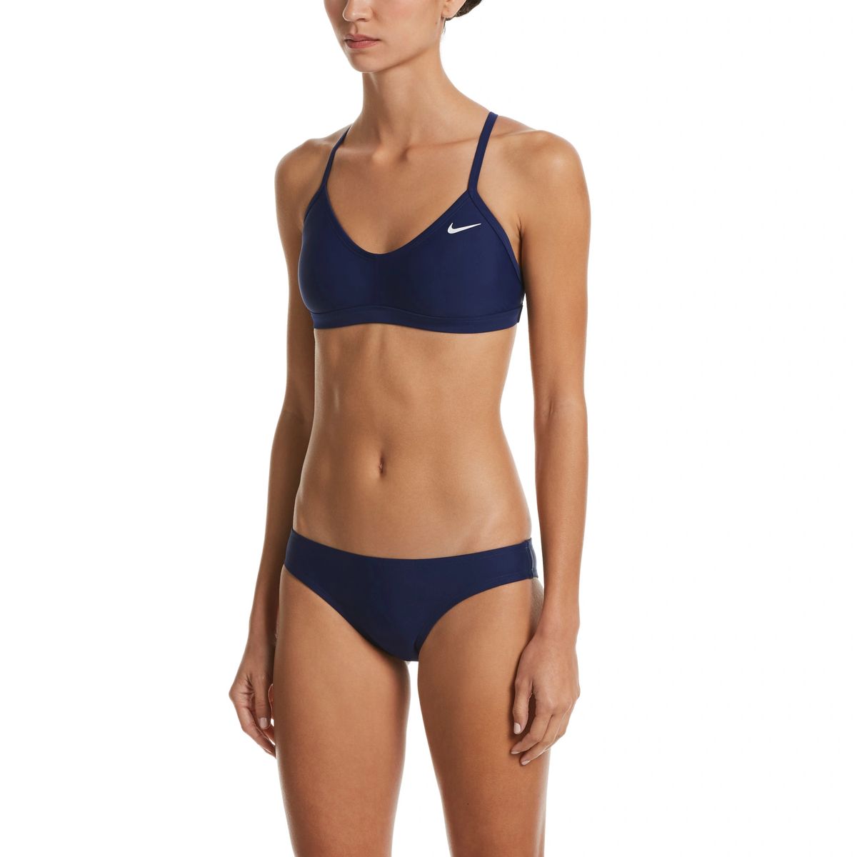 Nike Solid Tri-Back Bikini Top Blue Void