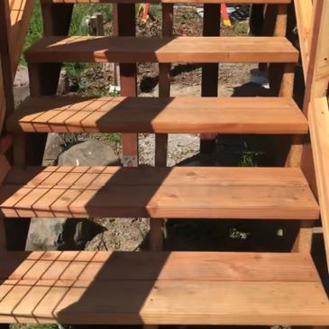 carpentry project wood stairs