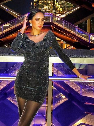 Diane Lachhman wears NYCFASHIONJEWELS at The Vessel in NYC.