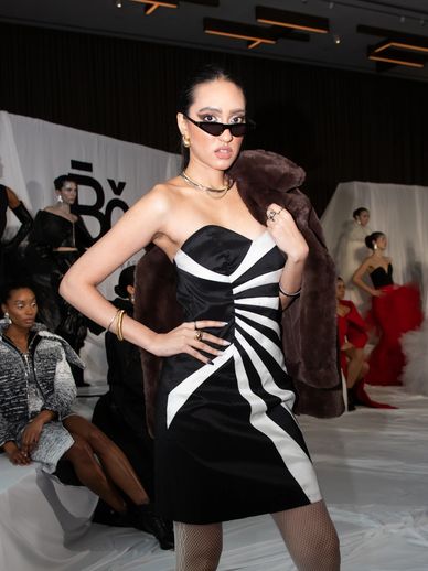 Diane Lachhman wears NYCFASHIONJEWELS at NYFW The Shows FW24 photographed by Getty Images.