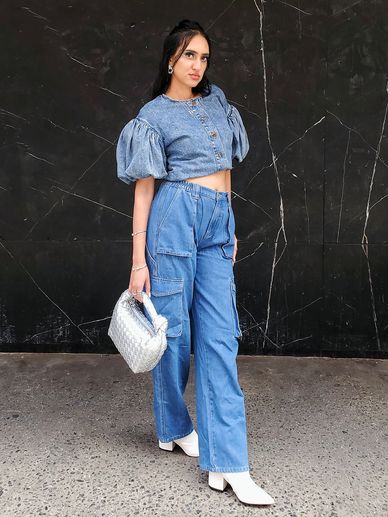Diane Lachhman wears NYCFASHIONJEWELS for NYFW Streetstyle.