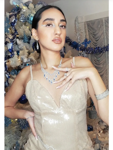Diane Lachhman wears NYCFASHIONJEWELS for the Fashion Institute of Technology Holiday Guide Feature.