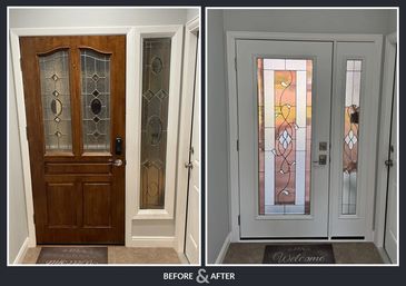entry door replacement, entry door installation, before and after