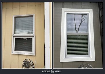 window replacement, window installation, before and after