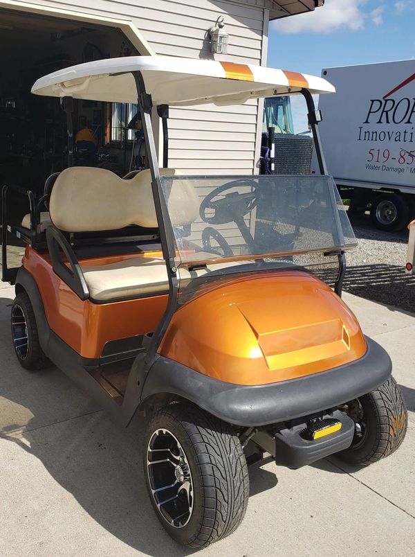 Gloss Canyon Copper Orange on a Golf Cart