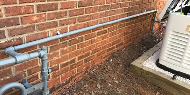 new gas line to supply back up generator