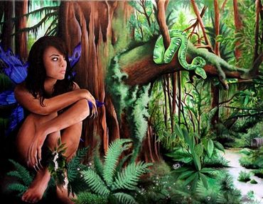 Painting on Canvas, Acrylic, Pixie, Fantasy art