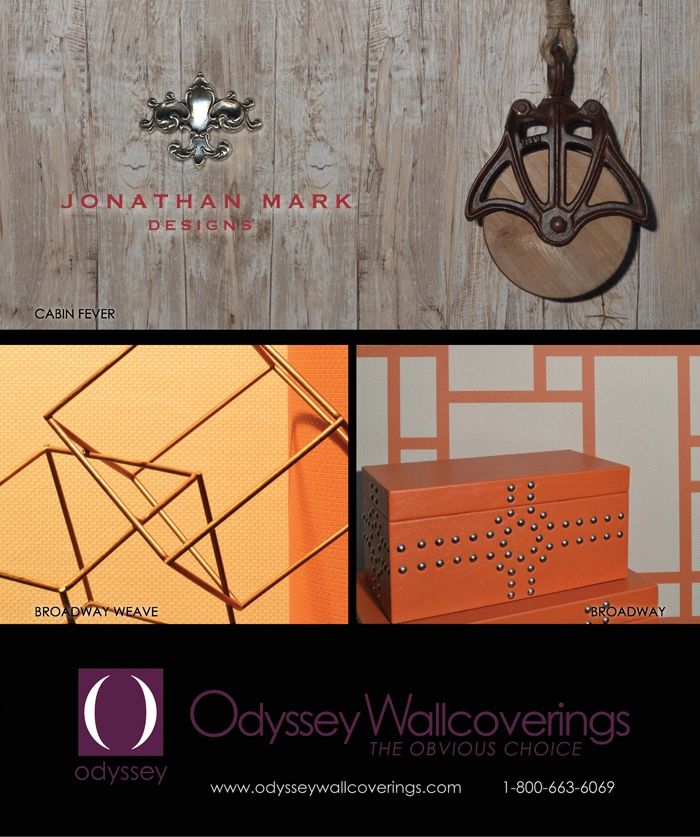 Magazine AD, Odyssey Wallcoverings, Wallcoverings