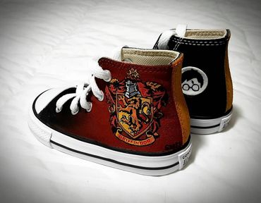Handpainted Custom Converse Shoes. Toddler Sized -Harry Potter themed