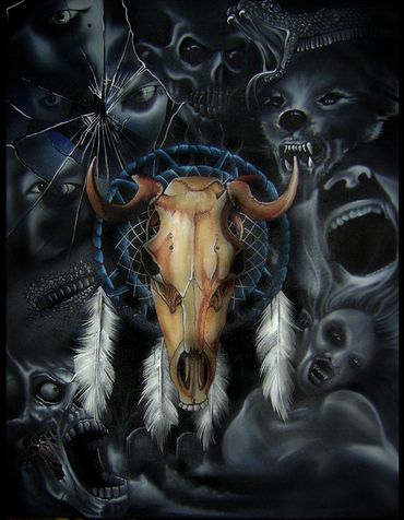 Acrylic Painting, Skulls, Horror themed, Nightmares