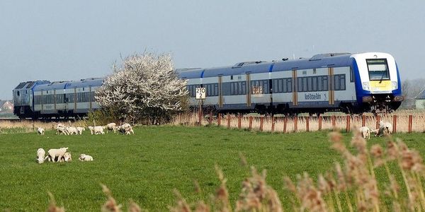 Mit dem Personenzug nach Sylt.