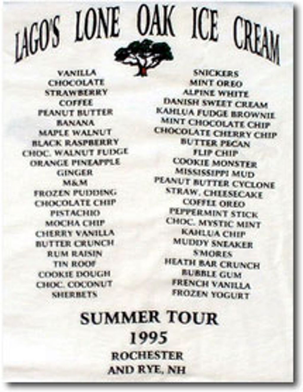 1995
SUMMER TOUR 
