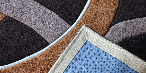 Neutral brown Luxury rug with non slip backing