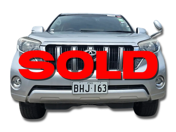 Front view of a silver Toyota SUV with license plate BHJ-163.