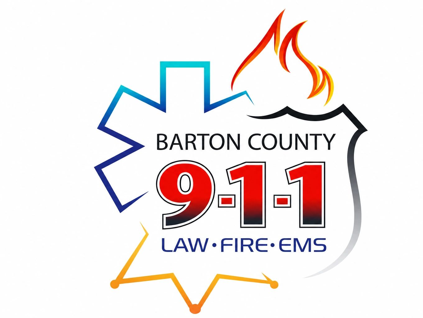 Image of the Barton County 911 logo.