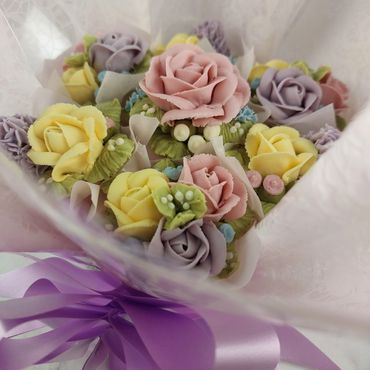 Spring colours, pink, lemon and lilac