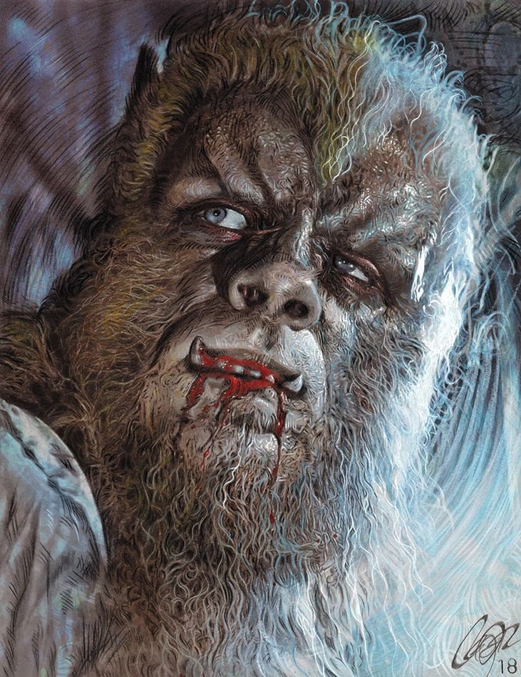 Oliver Reed THE CURSE OF THE WEREWOLF Art Print Signed by Frederick Cooper  with COA