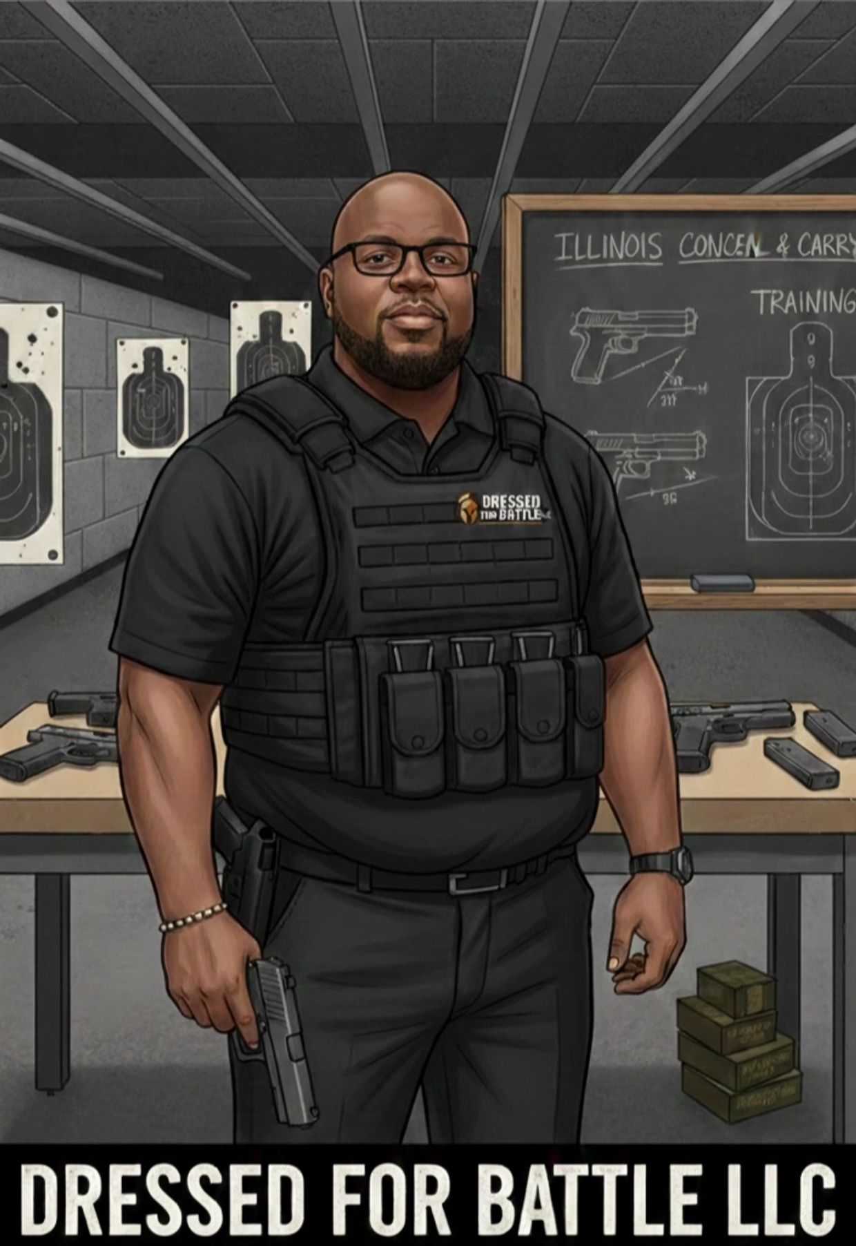 Cartoon stylized photo of the owner.