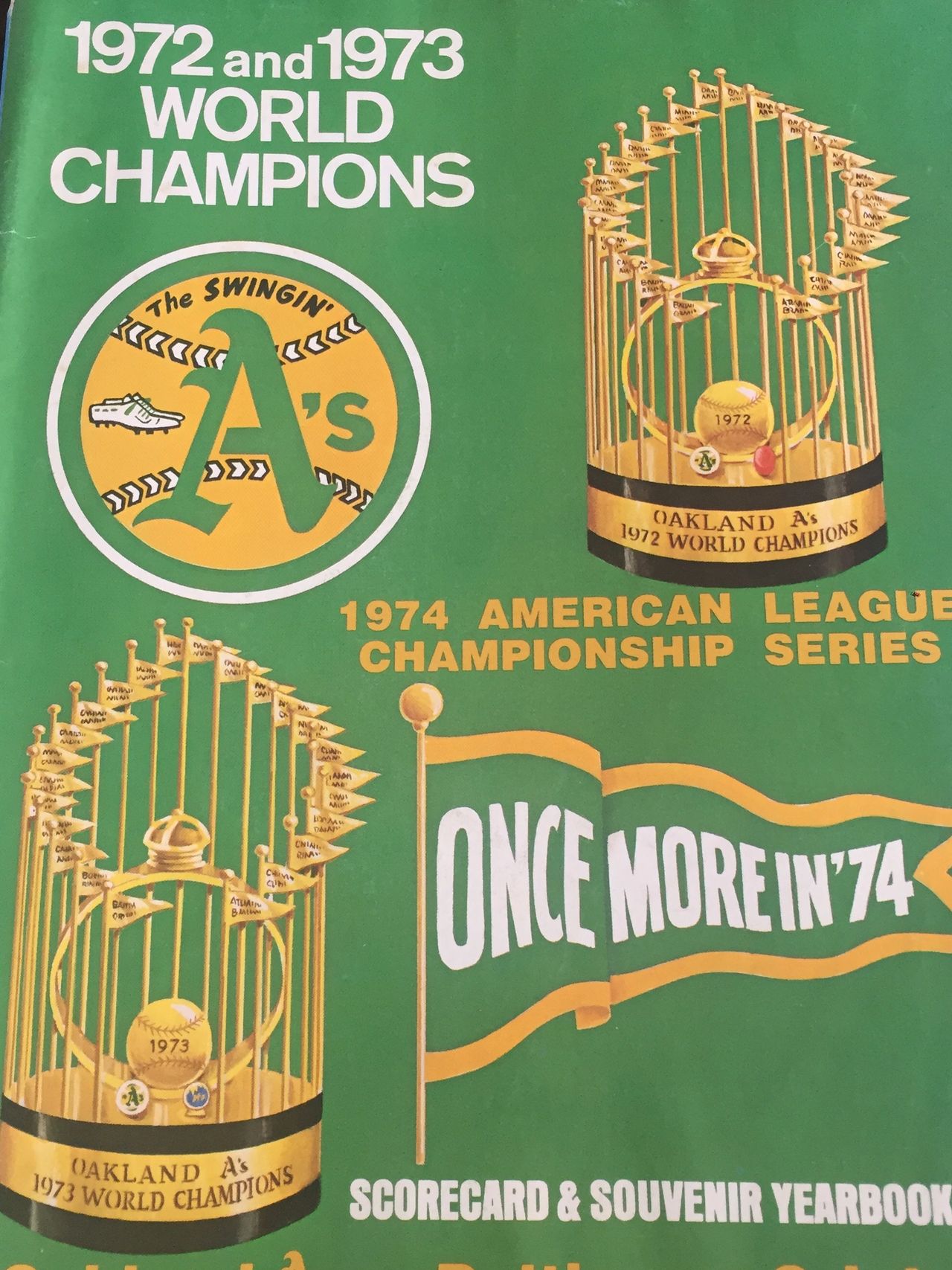 1972 Oakland Athletics Large World Series Championship Trophy