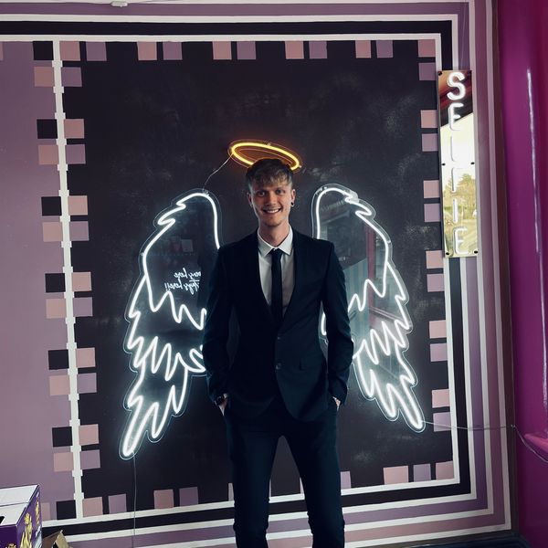 angel wings neon sign 