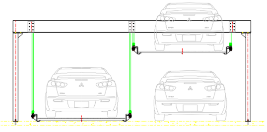 A drawing of a residential lift