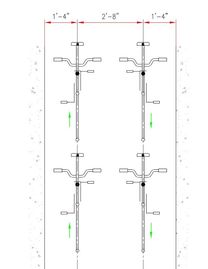 A drawing of a bicycle stacker system
