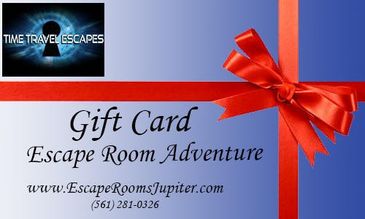 Escape Room Gift Card, Time Travel Escapes, Escape Rooms Jupiter, Gift For Family Adventure Florida