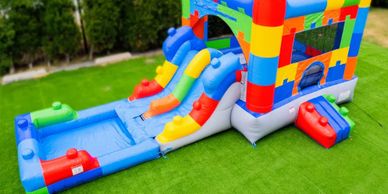 Bounce house inflatable water slide