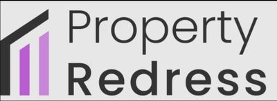 Logo with purple and black bars and text 'Property Redress'.