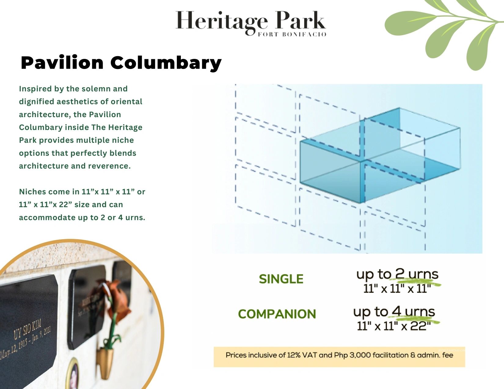 Heritage Park Pavilion Columbary description