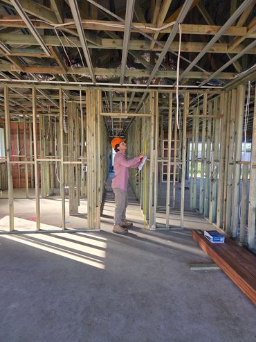 Blueprint Design & Consulting, Matthew Bauer, at home under construction in Bundaberg Qld