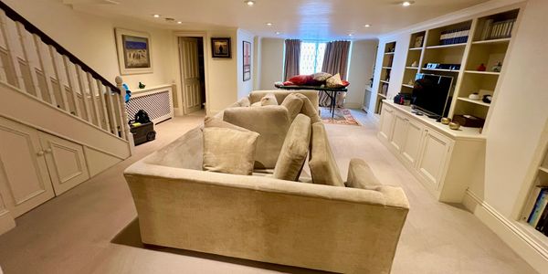 The living room carpet and sofa cleaned for a home in Barnes SW13.