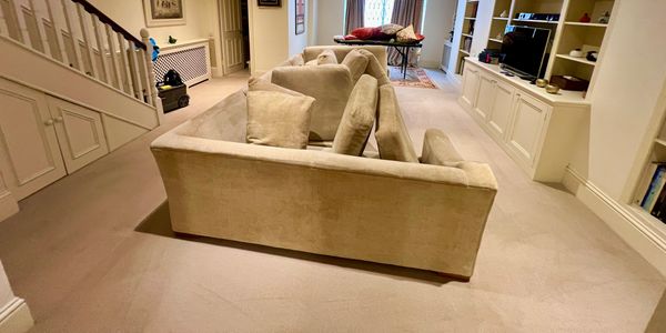 Living room carpet cleaning and sofa cleaning service for a home in London, Barnes SW13.