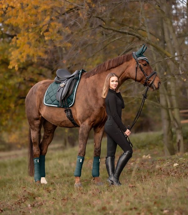 Waldhausen Competition Saddle Pad Dressage fir green/silver - Image 5