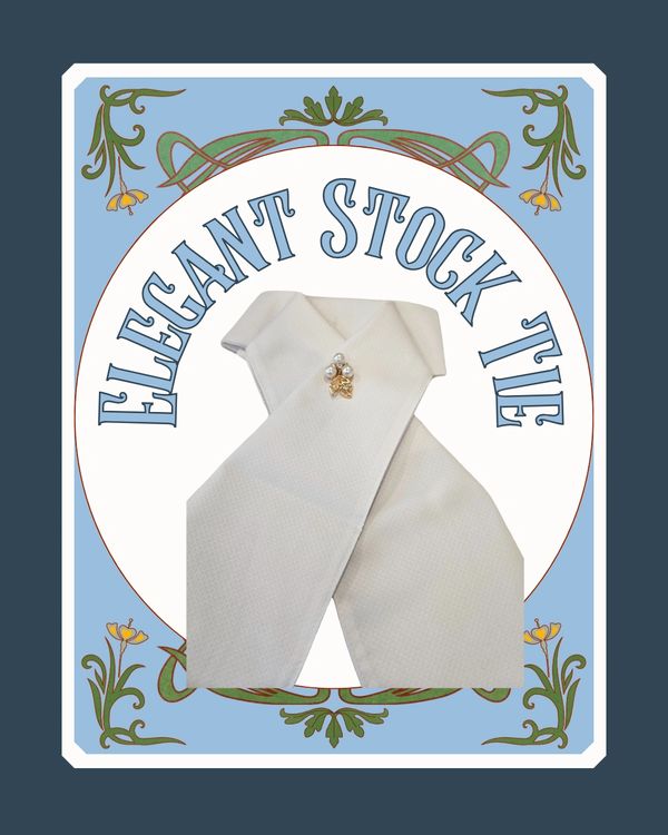 Camden Pre-Tied Stock Tie with delicate accents - Image 2