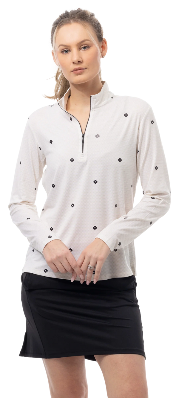 SanSoleil Long Sleeve SOLSHINE FOIL PRINT MOCK. FLOWERBOX - Image 5
