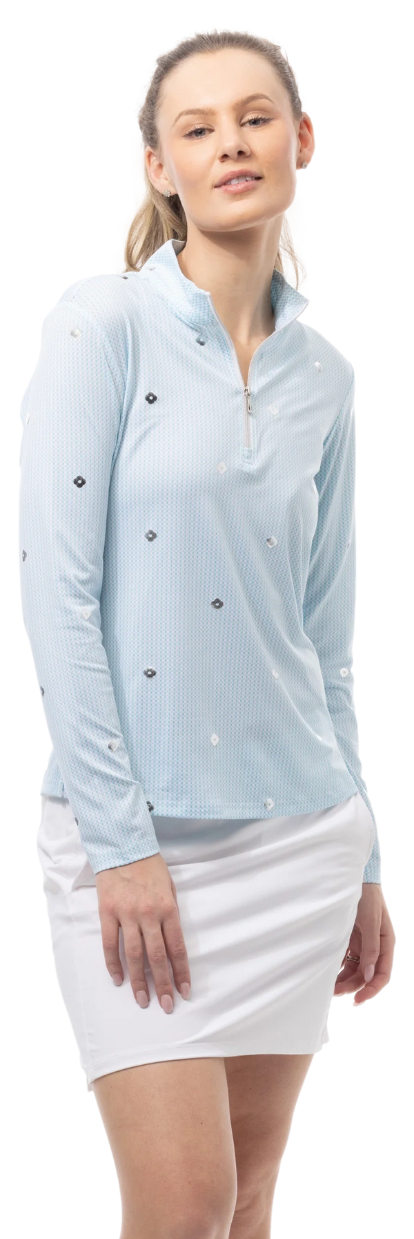 SanSoleil Long Sleeve SOLSHINE FOIL PRINT MOCK. FLOWERBOX - Image 4