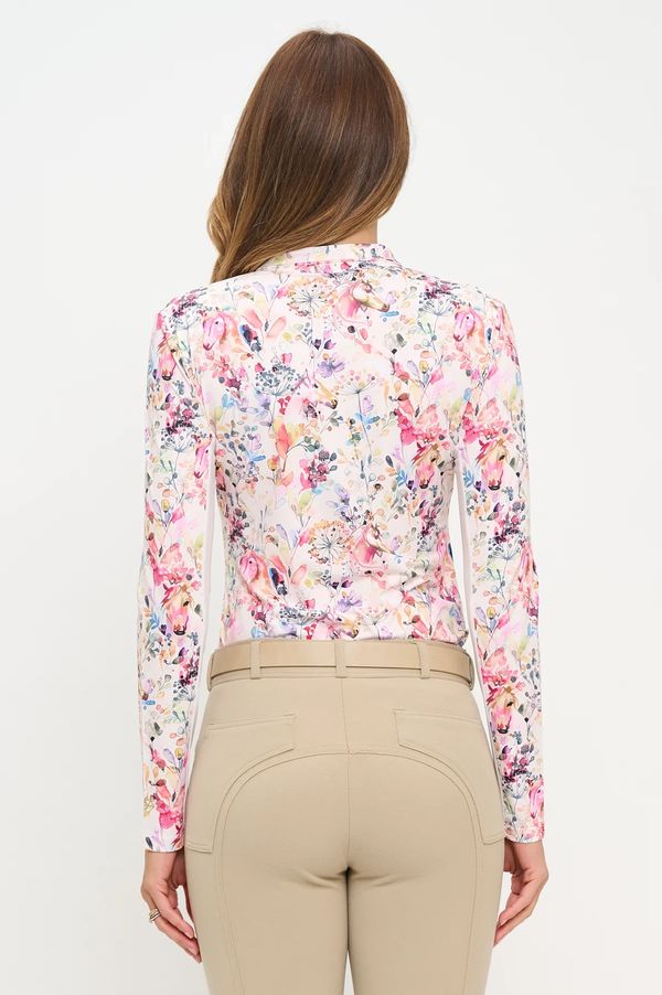 Dancing Equestrian Equus Garden Ivory Sunshirt Long Sleeve - Image 3