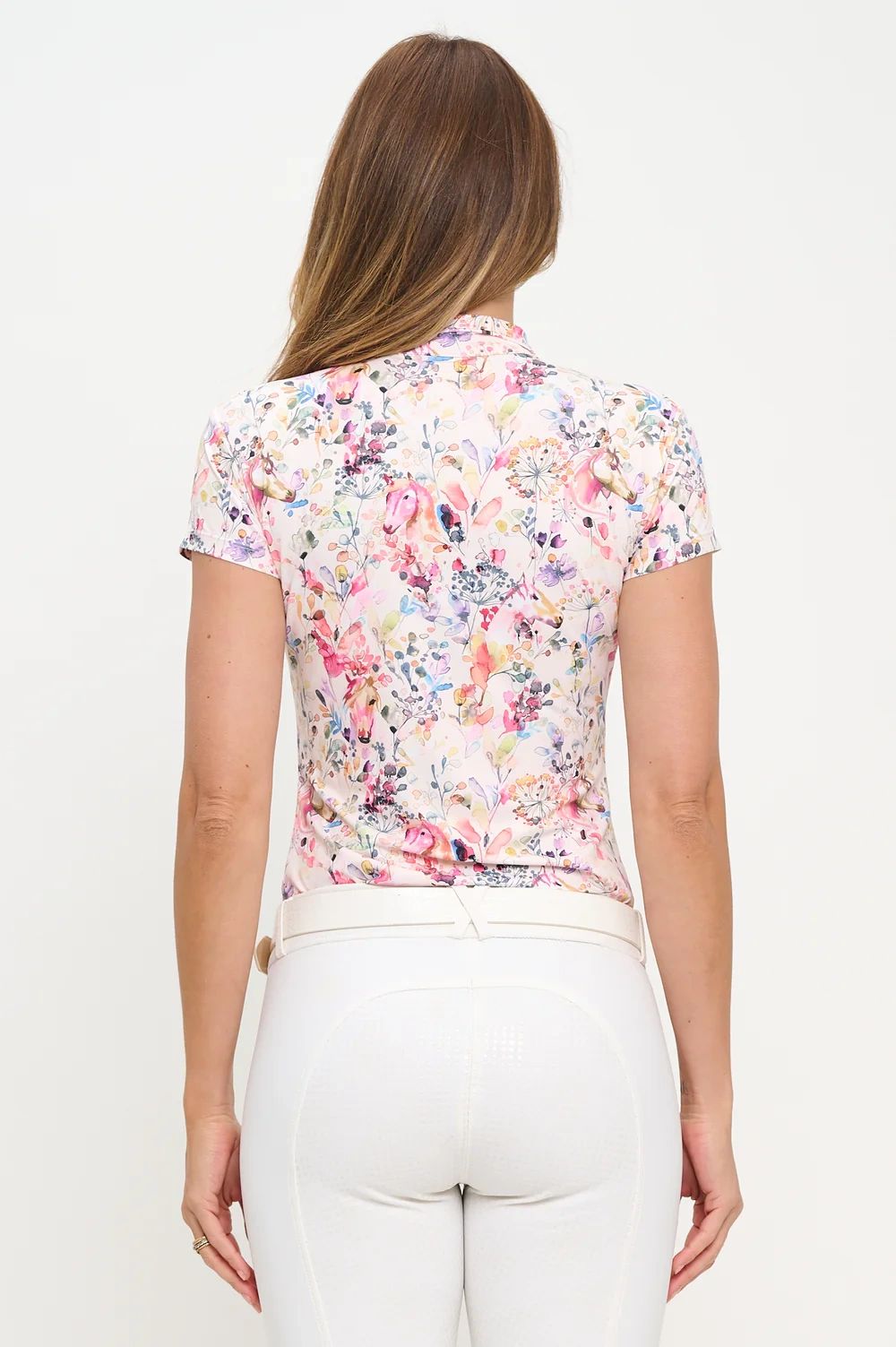 Dancing Equestrian Equus Garden Ivory Short Sleeve