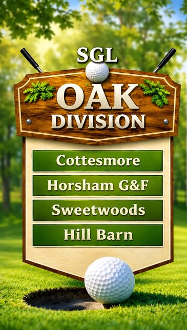 Golf course sign for SGL Oak Division.