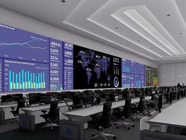 Al Rajhi Command Center design — multi-room command facility with VIP mezzanine, Riyadh