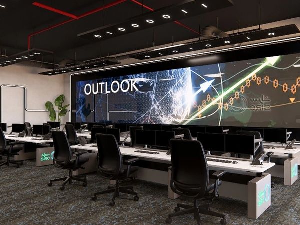 SIRC Digital Operations Centre — custom SOC design with LED tile video wall, Riyadh