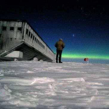 Amundsen-Scott South Pole Station in 2007.  This was my first observation of the Aurora Australis.