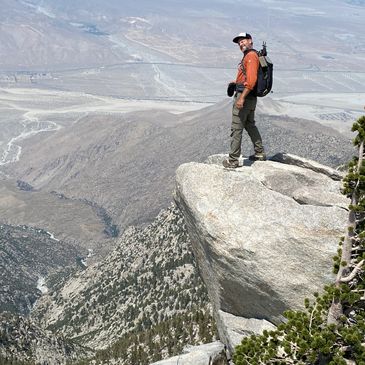 Travis Puglisi at 10,834' above sea level on Mt. San Jacinto.