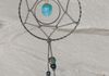 "Renewed Perspective" Bangle bracelet dreamcatcher with charm/hemp/beads by Sharon
