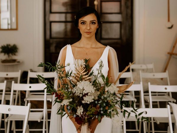 Bride at Vaux Studio ceremony space