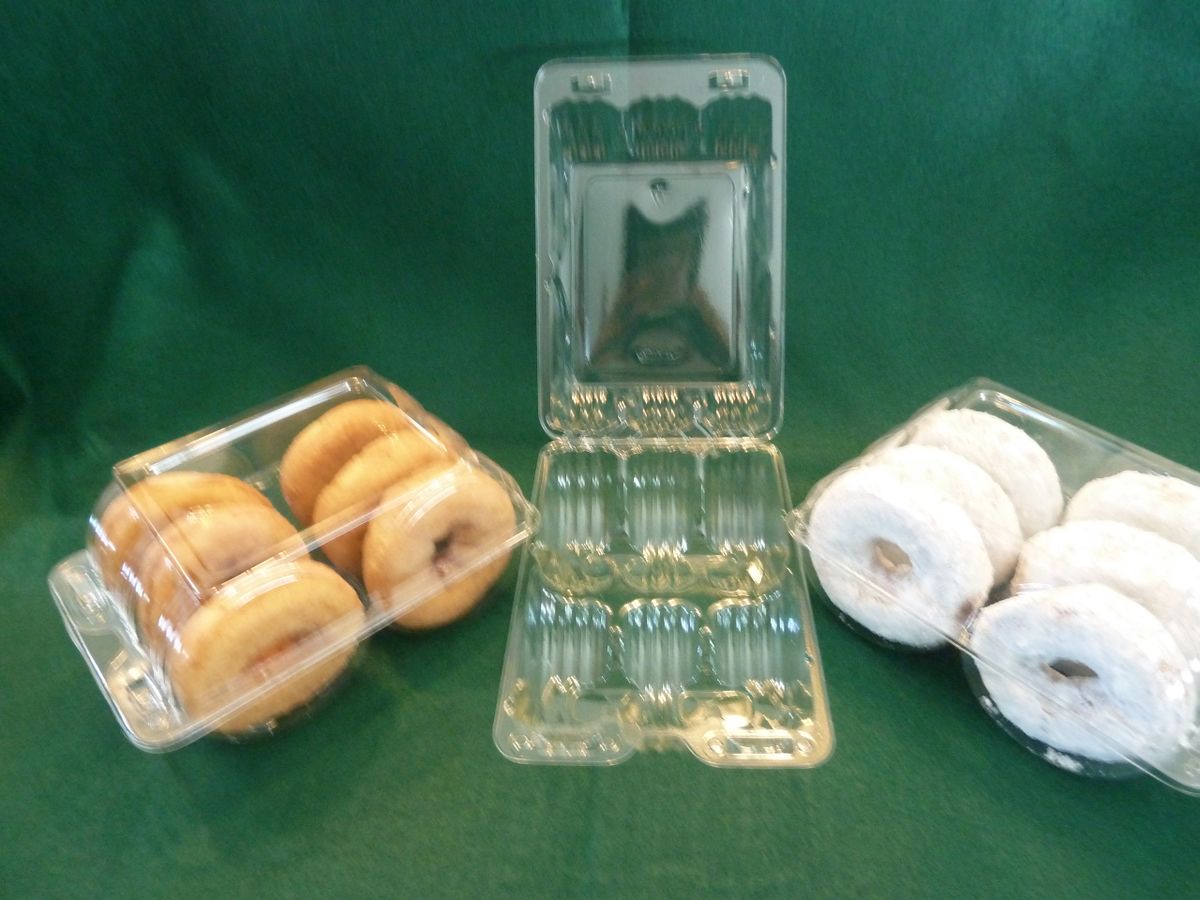 12 Count Donut Clamshell 9.375 x 7.69 x 3.5 in - 174 Pack (260699)