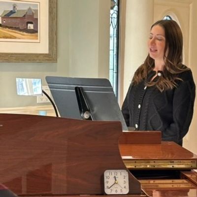 One of my students doing vocal exercises during her private voice lesson