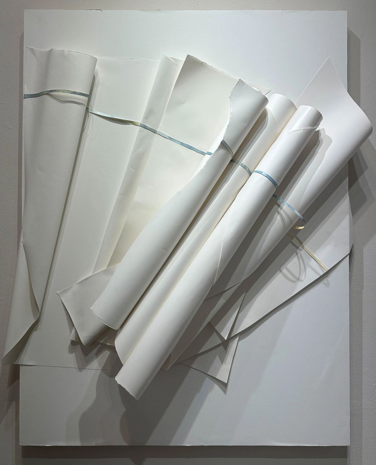 Portrait of Taylor S. 
Primed Paper, Oil on Panel
36" x 48 "x 9.5"
2025